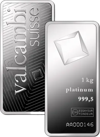 1 Kilo Platinum Bar | Valcambi