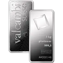 1 Kilo Lingot de Platine | Valcambi
