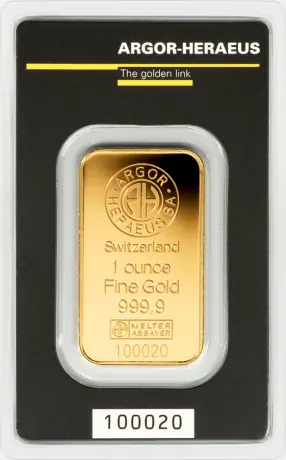 1 oz Lingot d'Or | Argor-Heraeus | Kinebar