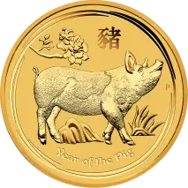 1 oz Lunar II Pig Gold Coin | 2019