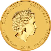 1 oz Lunar II Pig Gold Coin | 2019