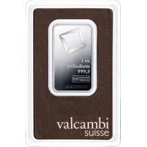 1 oz Palladium Bar | Valcambi