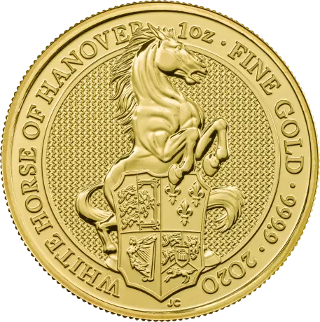 1 oz Queen's Beasts White Horse of Hanover Gold Coin | 2020