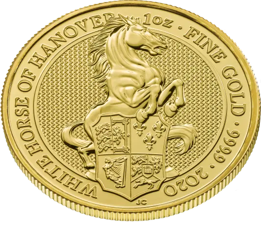 1 oz Queen's Beasts White Horse of Hanover Gold Coin | 2020