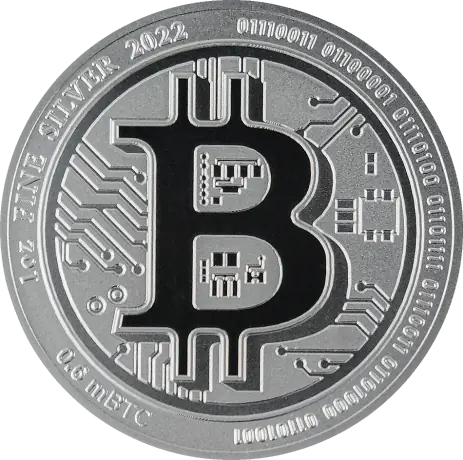 1 oz Bitcoin Argento