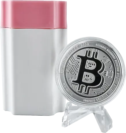 1 oz Bitcoin Argento