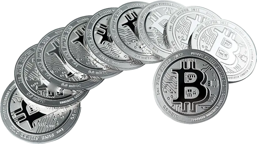 1 oz Bitcoin Argento