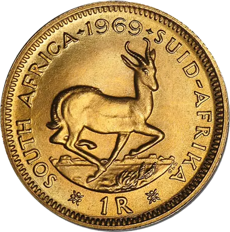 South African 1 Rand Gold Coin (1961 - 1983)