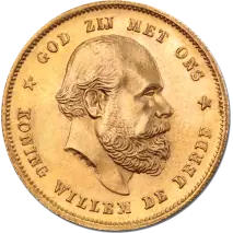 10 Dutch Guilders Willem III | Gold | 1875-1889
