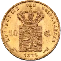 10 Dutch Guilders Willem III | Gold | 1875-1889