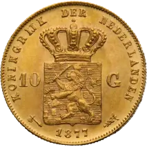 10 Dutch Guilders Willem III or Wilhelmina | Gold | mixed years