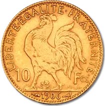 10 Francos Franceses Marianne Gallo | Oro | 1899-1914