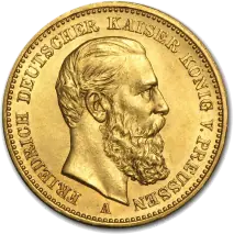 10 Mark | Emperador Friedrich III Pruse | Oro | 1888