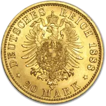 10 Mark | Emperador Friedrich III Pruse | Oro | 1888