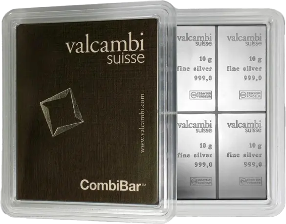 10 x 10g CombiBar&reg; | Silver | Valcambi