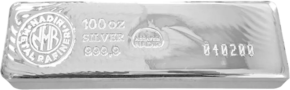 100 oz Silver Bar | Nadir Metal Rafineri