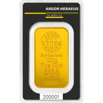 100g Gold Bar | Argor-Heraeus | Minted