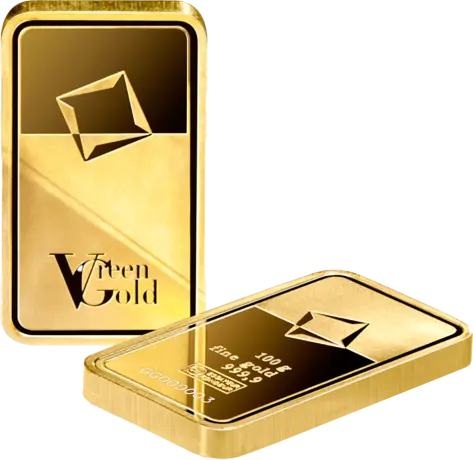 100g Gold Bar | Valcambi | Green Gold