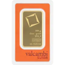 100g Lingot d'Or | Valcambi | Frapp&eacute;