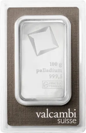 100g Palladium Bar | Valcambi