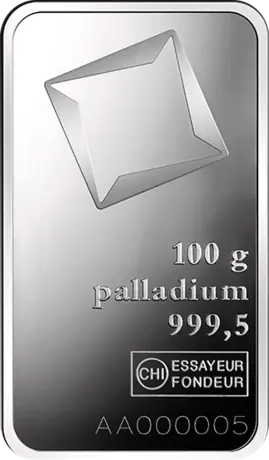 100g Palladium Bar | Valcambi