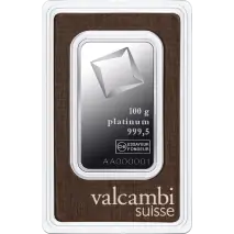 100g Platinum Bar | Valcambi