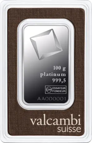 100g Platinum Bar | Valcambi