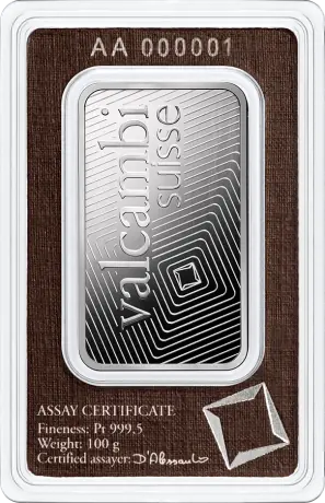 100g Platinum Bar | Valcambi