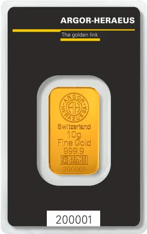 10g Gold Bar | Argor Heraeus | Kinebar