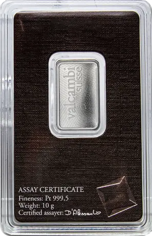10g Platinum Bar | Valcambi