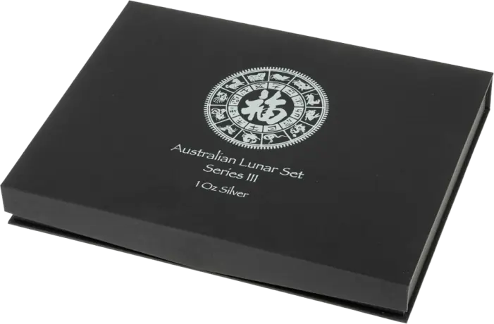 12 x 1 oz Lunar III Silver Coin Box