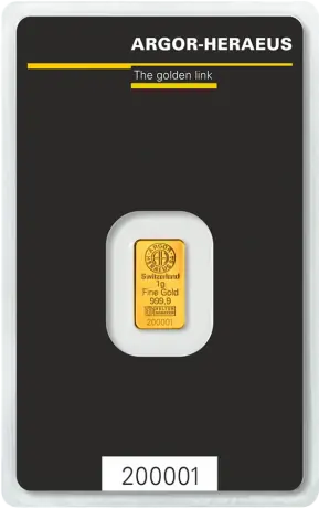 1g Gold Bar | Argor-Heraeus