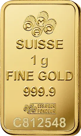 1g Lingot d'or frapp&eacute; | PAMP Fortuna