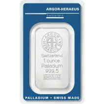 1 oz Palladium Bar | Argor Heraeus
