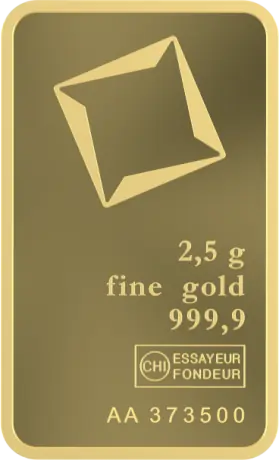 2,5gr Lingote de Oro | Valcambi