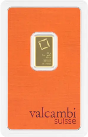 2,5gr Lingote de Oro | Valcambi