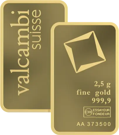 2,5gr Lingote de Oro | Valcambi