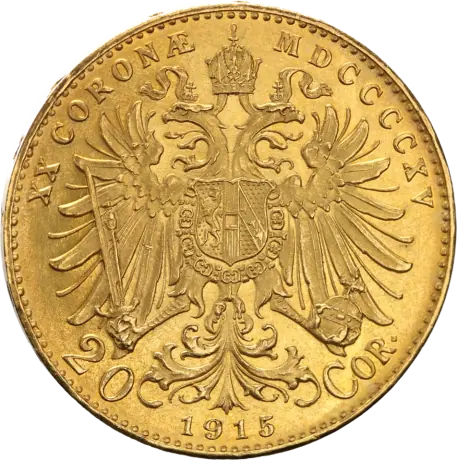 20 Corona Franz-Joseph I Austria New Edition Gold Coin | 1915
