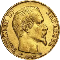 20 Francos Franceses Napole&oacute;n III | Oro | A&ntilde;os Diversos
