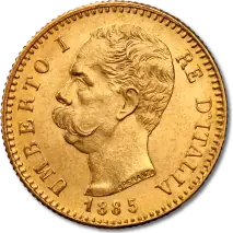 20 Liras Italianas Umberto I | Oro | 1879-1897