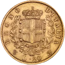 20 Lire Vittorio Emanuele II | Or | 1861-1878