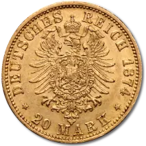 20 Mark Emperador Wilhelm I Prussia | Oro | 1871-1888
