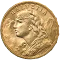 20 Swiss Francs Vreneli | Gold | 1897-1949
