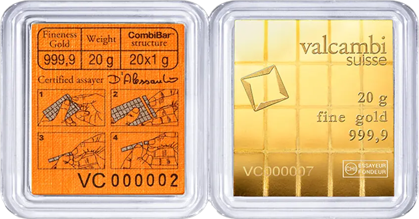 20 x 1g CombiBar&reg; | Gold | Valcambi