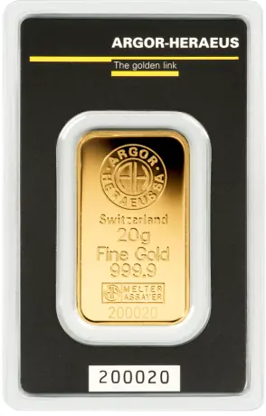 20g Gold Bar | Argor-Heraeus