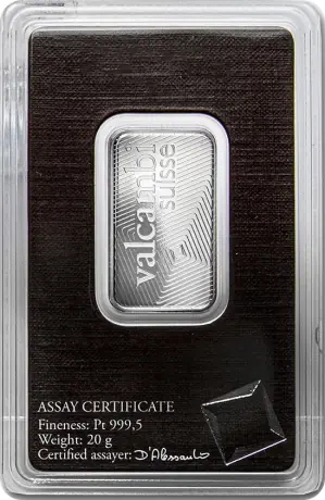 20g Platinum Bar | Valcambi
