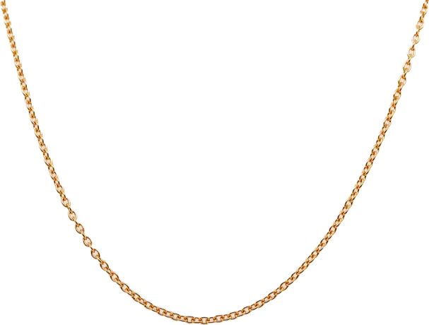 22kt Gold Round Cable Chain Necklace