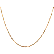Collana a catena rotonda in oro 22kt