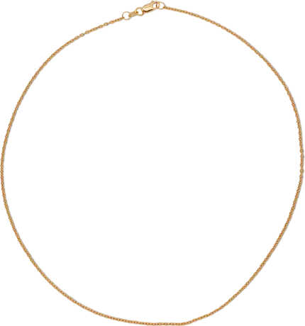 22kt Gold Round Cable Chain Necklace
