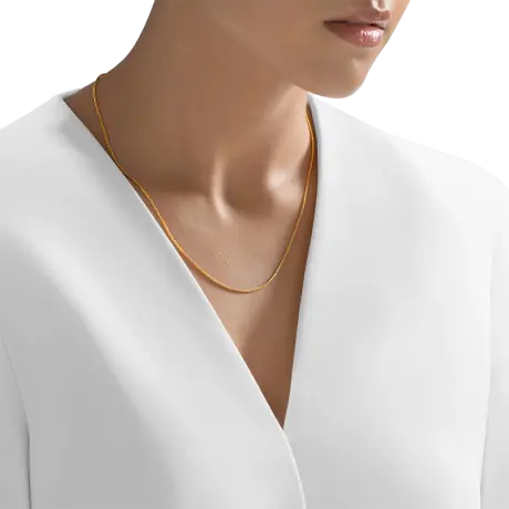 22kt Gold Wheat Chain Necklace